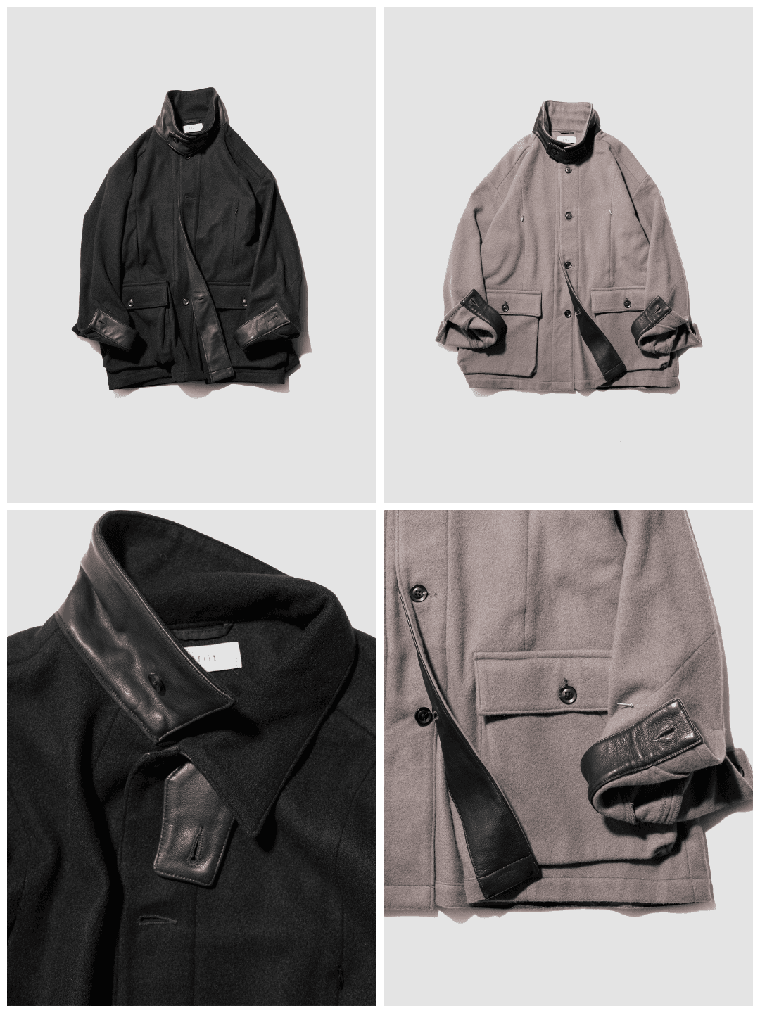 Afiit COVERALL JACKET BLACK、GREIGE(6/6)