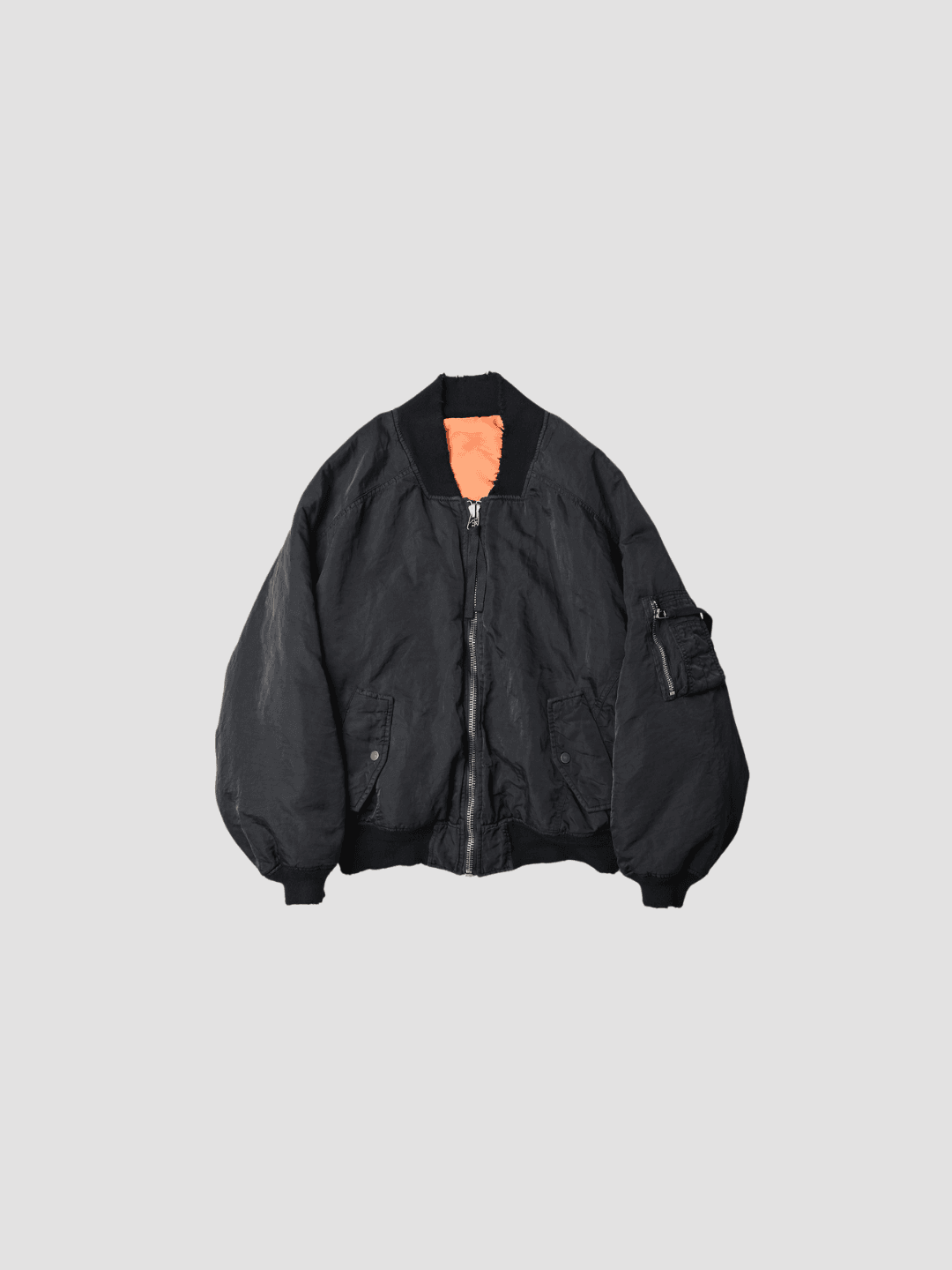 ANCELLM AGING BOMBER JACKET BLACK、KHAKI、SNOWWHITE(2/4)