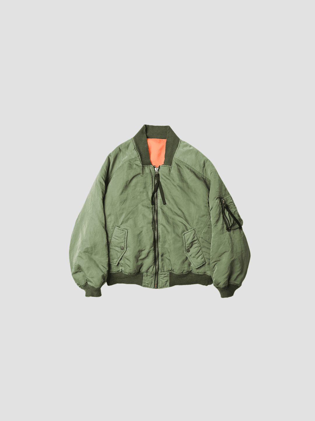 ANCELLM AGING BOMBER JACKET BLACK、KHAKI、SNOWWHITE(3/4)