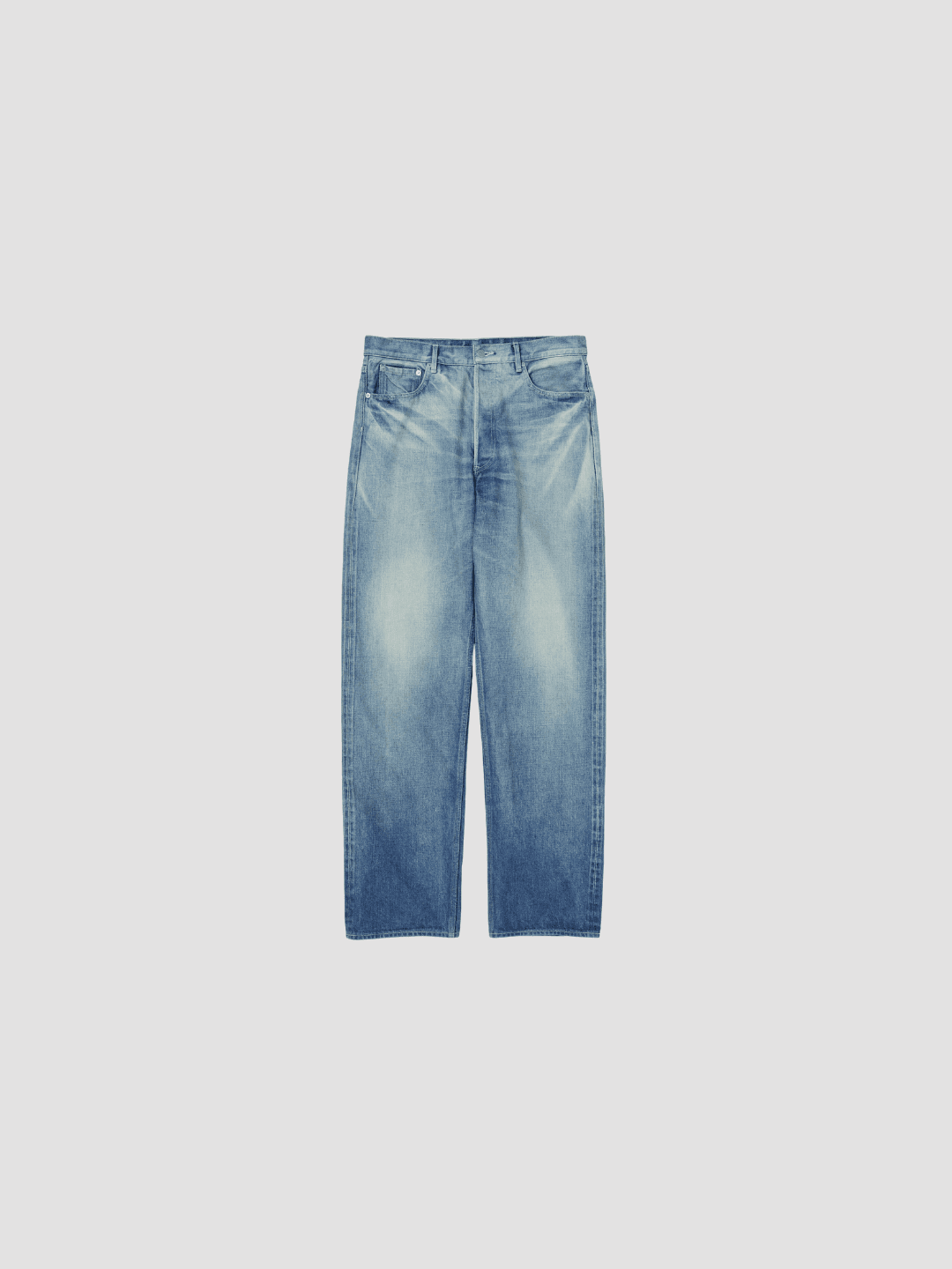 AURALEE SELVEDGE FADED HEAVY DENIM WIDE PANTS FADED INDIGO