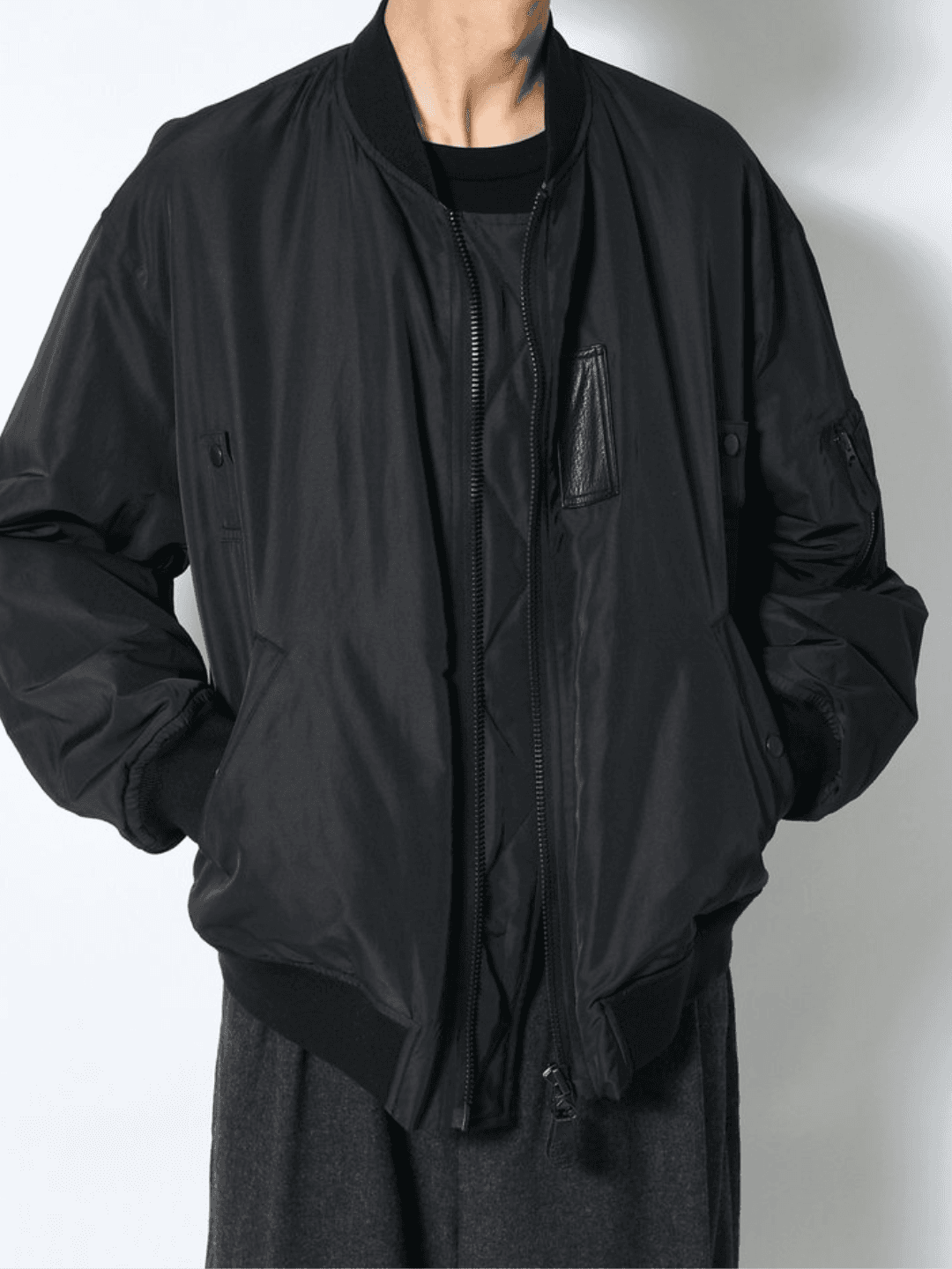 blurhms POLY-SILK TWILL MODIFIED MA1 BLACK(4/6)