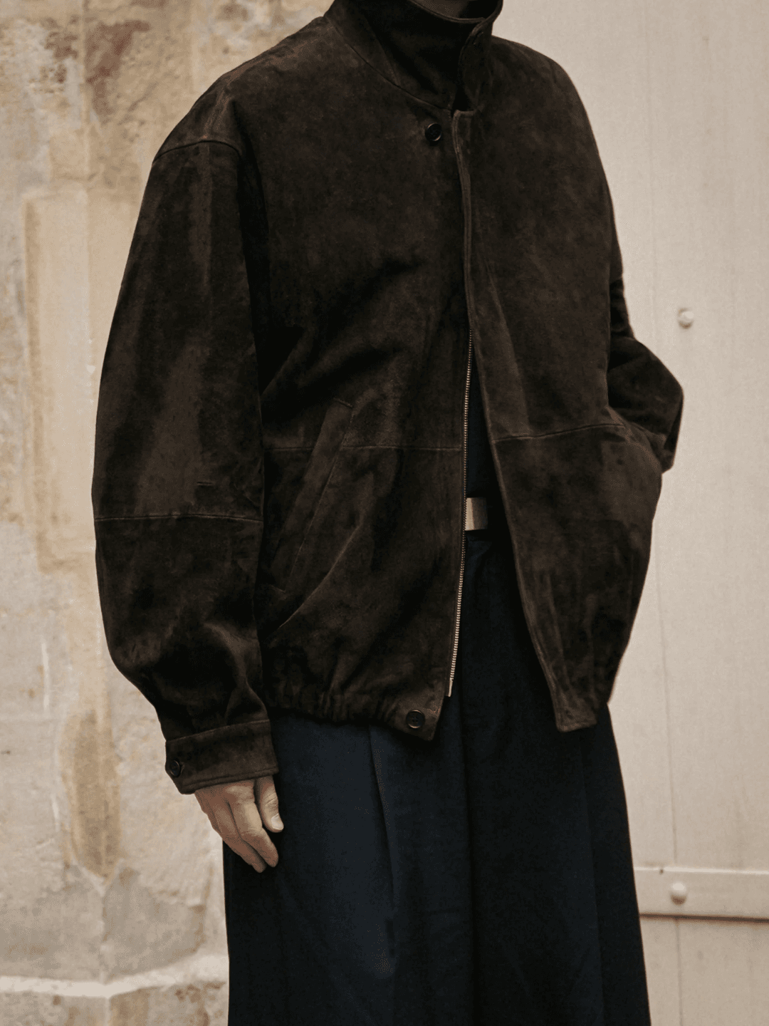 ssstein GOAT SUEDE ZIP JACKET BLACK、BROWN、OLIVE(8/10)