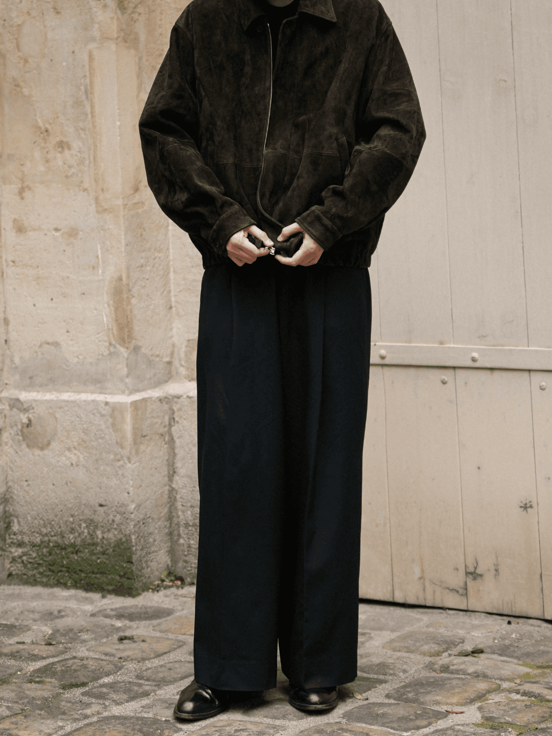 ssstein GOAT SUEDE ZIP JACKET BLACK、BROWN、OLIVE(7/10)
