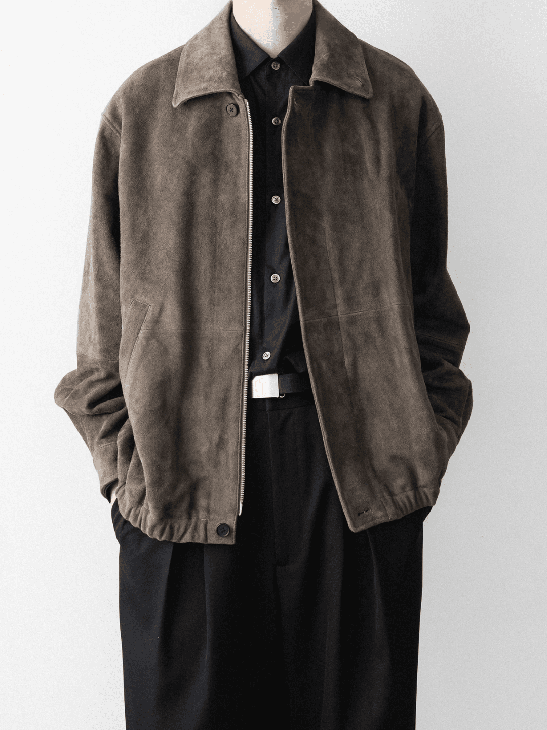 ssstein GOAT SUEDE ZIP JACKET BLACK、BROWN、OLIVE(10/10)