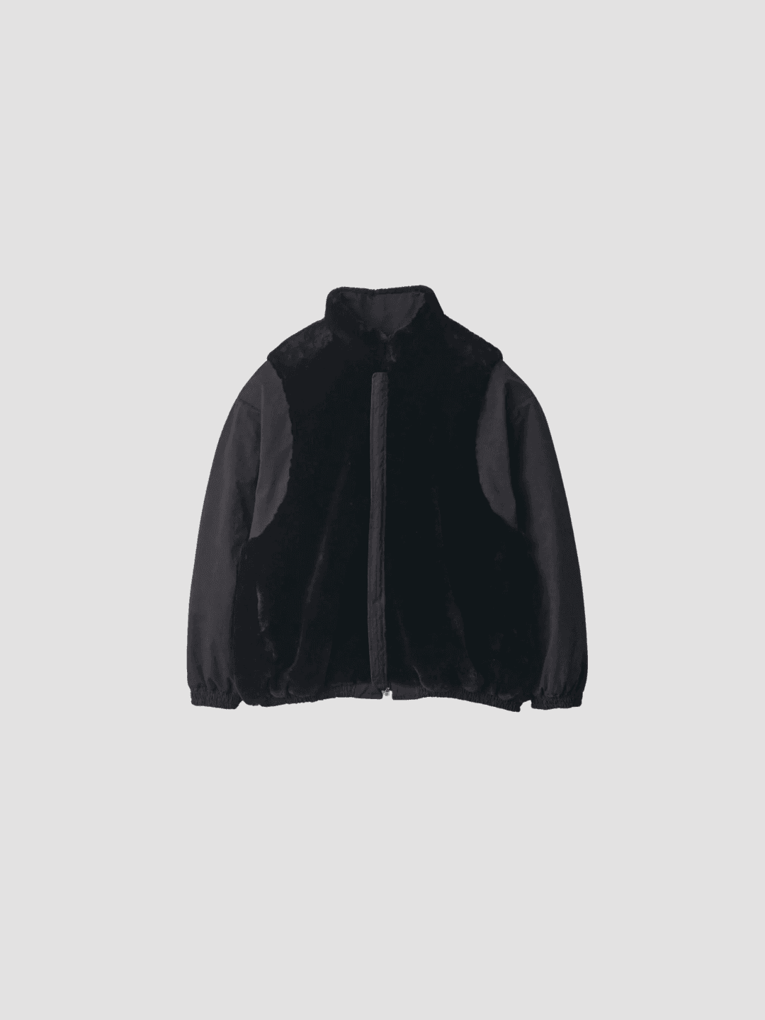 ssstein MOUTON INNER REVERSIBLE PADDED JACKET BLACK、KHAKI(3/5)