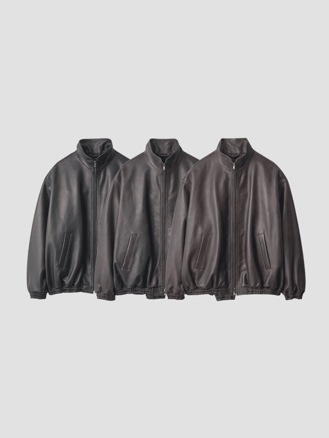 ssstein SHEEP LEATHER STAND COLLAR JACKET BLACK、VINTAGE BLACK、DARK BROWN(1/6)
