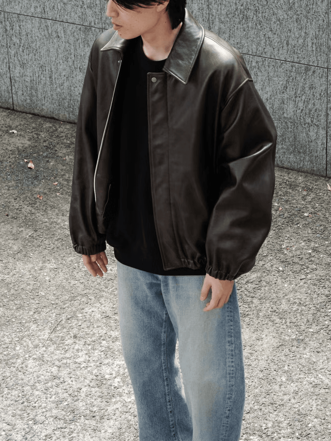 ssstein SHEEP LEATHER ZIP SHORT JACKET BLACK、VINTAGE BLACK、DARK BROWN(9/9)