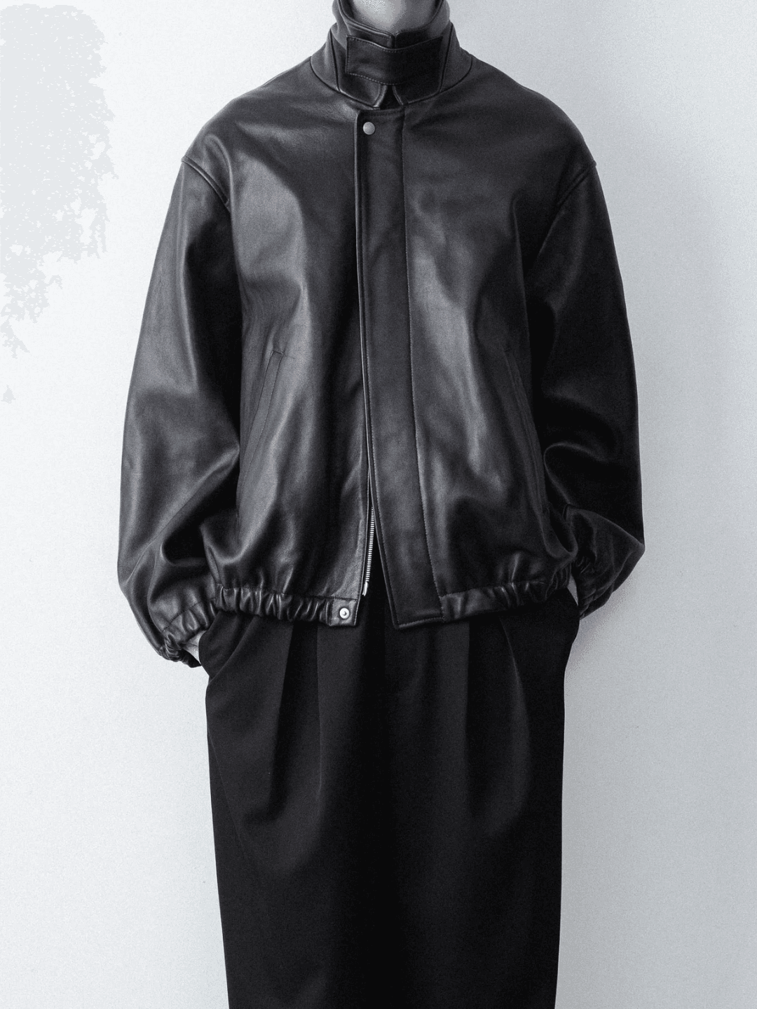 ssstein SHEEP LEATHER ZIP SHORT JACKET BLACK、VINTAGE BLACK、DARK BROWN(6/9)
