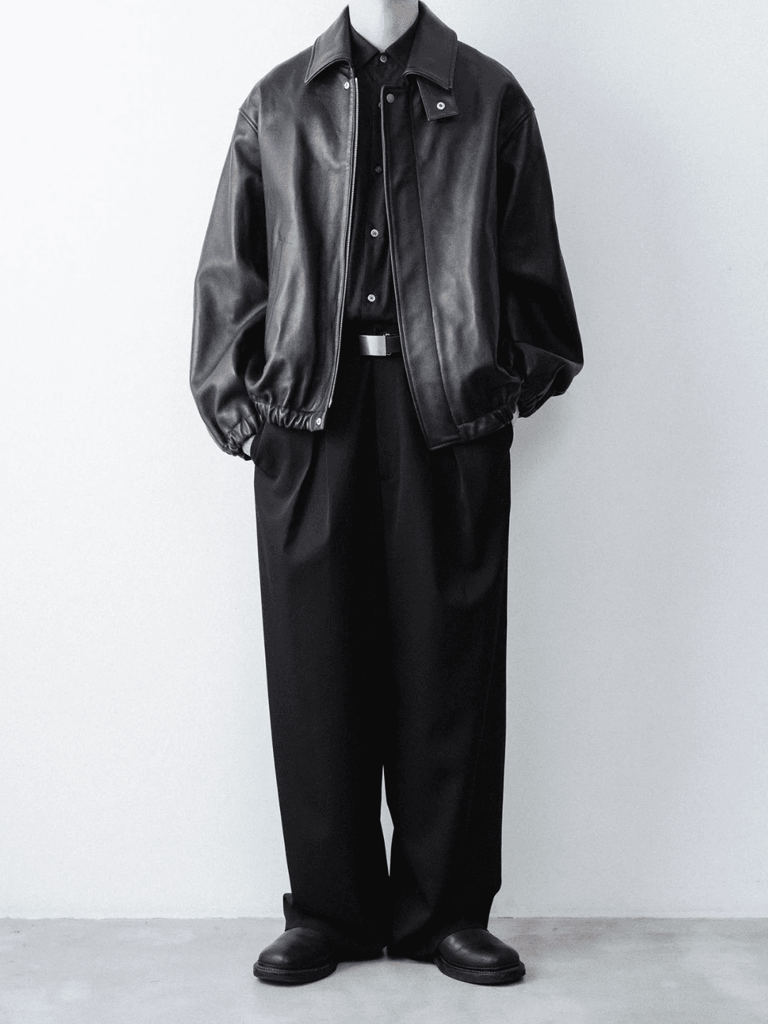 ssstein SHEEP LEATHER ZIP SHORT JACKET BLACK、VINTAGE BLACK、DARK BROWN(5/9)