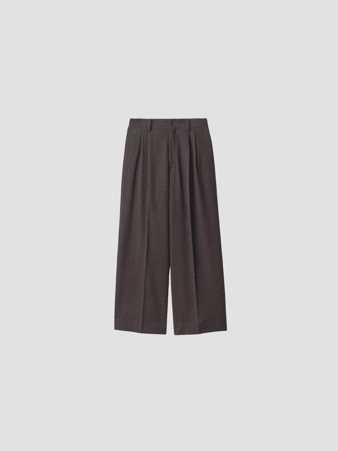 ssstein WOOL DOESKIN LONG WIDE TROUSERS GREY BROWN、TAUPE(2/5)