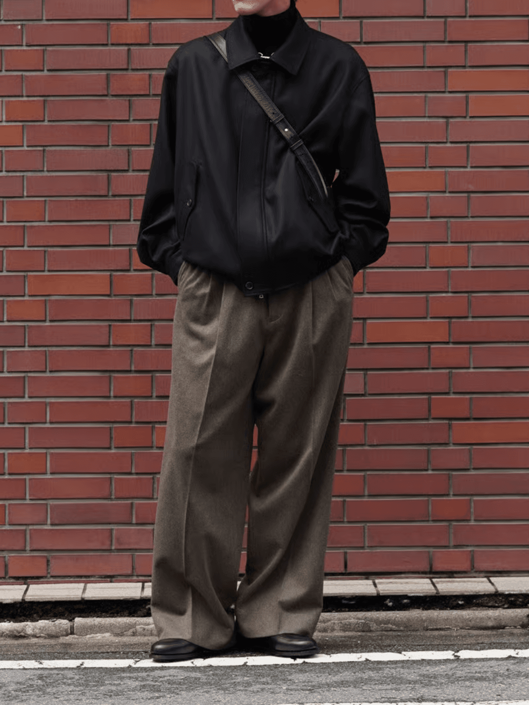ssstein WOOL DOESKIN LONG WIDE TROUSERS GREY BROWN、TAUPE(5/5)