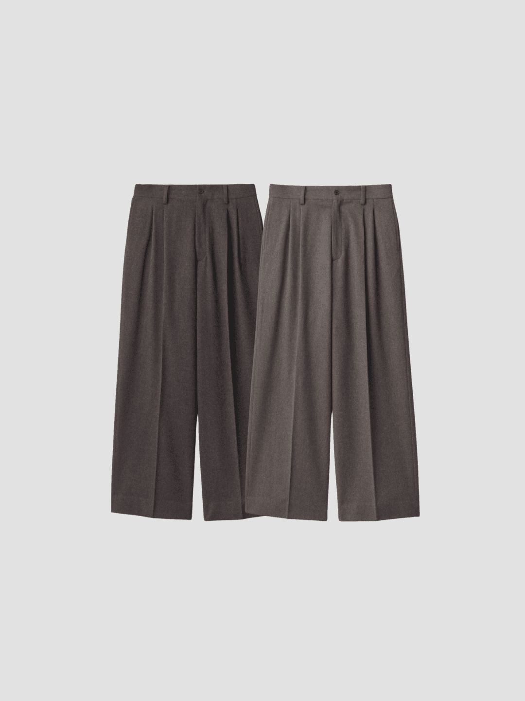 ssstein WOOL DOESKIN LONG WIDE TROUSERS GREY BROWN、TAUPE(1/5)