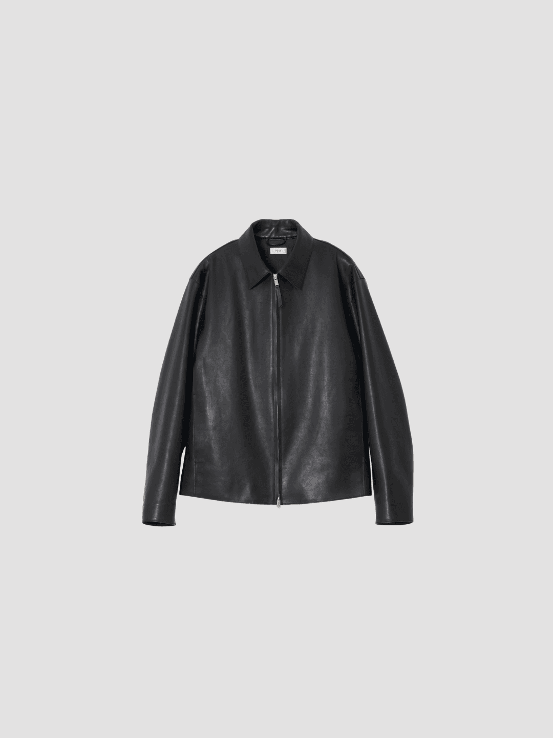 YOKE CALF NAPPA LEATHER MINIMAL BLOUSON BLACK(1/4)